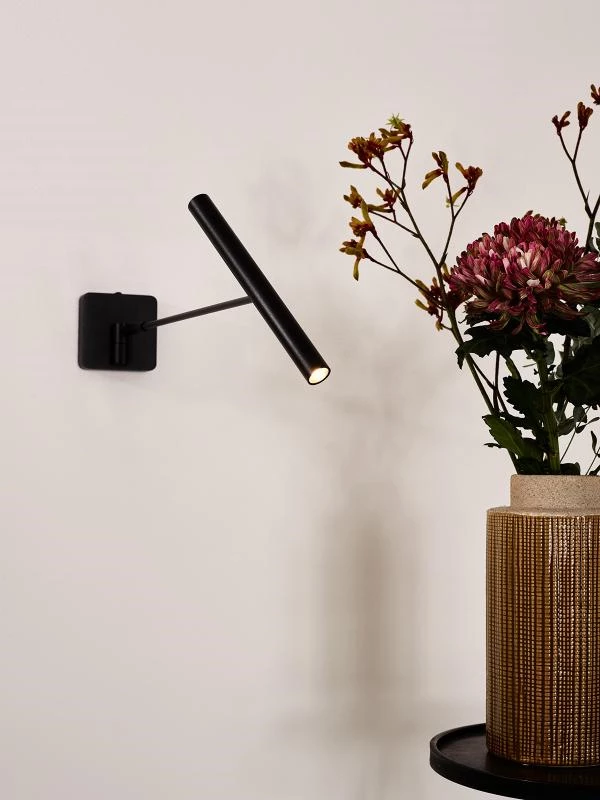 Lucide WYGO - Wandleuchte - LED Dim. - 1x5W 2700K - Schwarz - Ambiente 1